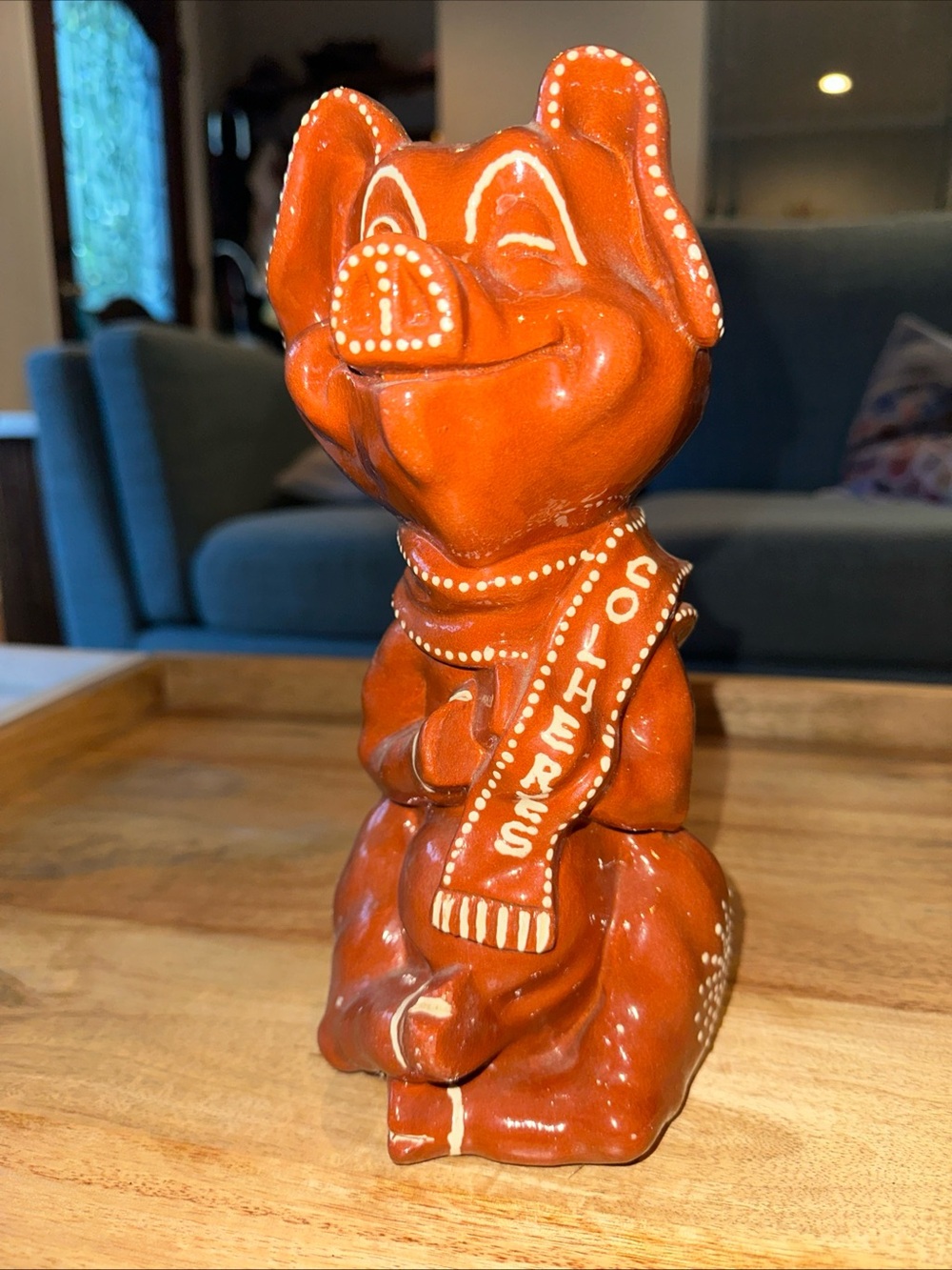 Vintage Ceramic Pig Spoon Holder